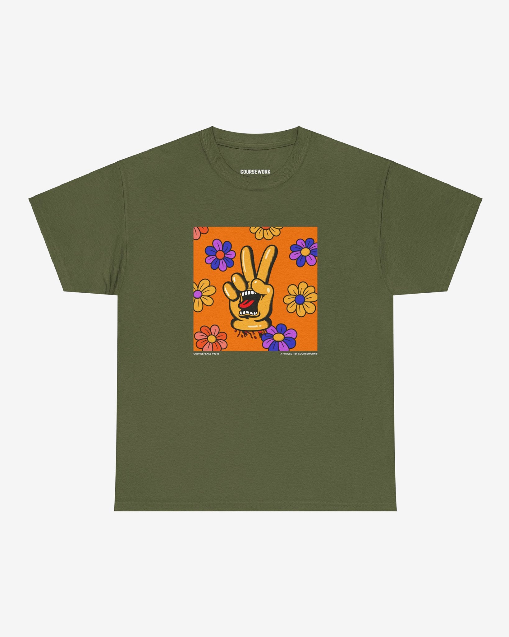 CoursePeace® #4343 "Floral Monster" Tee - Coursework