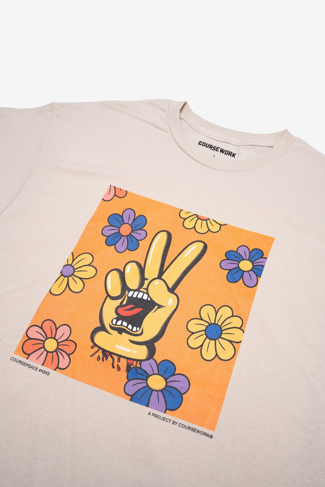 CoursePeace® #4343 "Floral Monster" Tee - Coursework