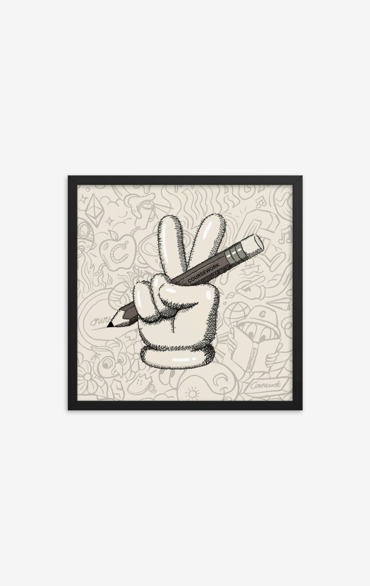 CoursePeace® #4777 "Fuzzy Peace" - Art Print (Unframed or Framed) - Coursework