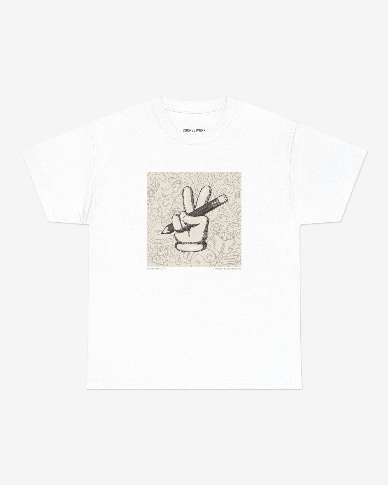 CoursePeace® #4777 "Fuzzy Peace" Tee - Coursework