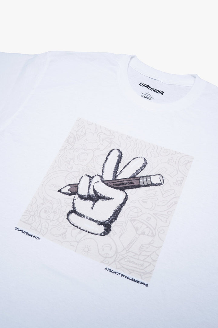 CoursePeace® #4777 "Fuzzy Peace" Tee - Coursework