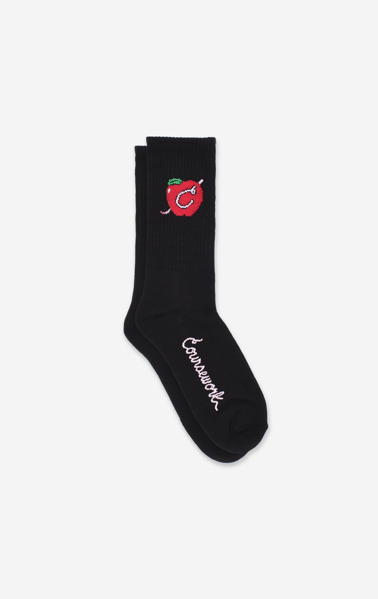 Daily Apple Socks - Black - Coursework