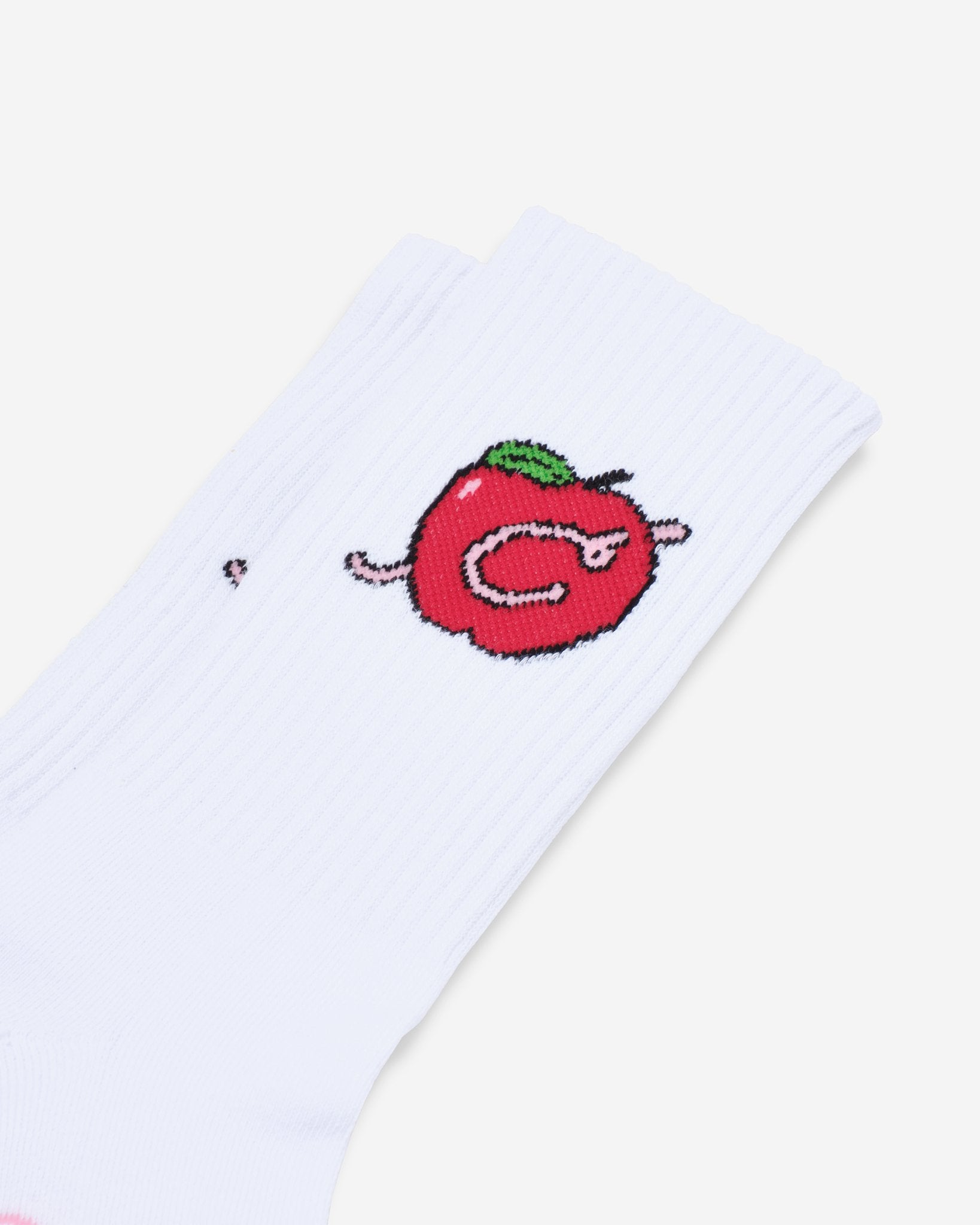 Daily Apple Socks - White - Coursework