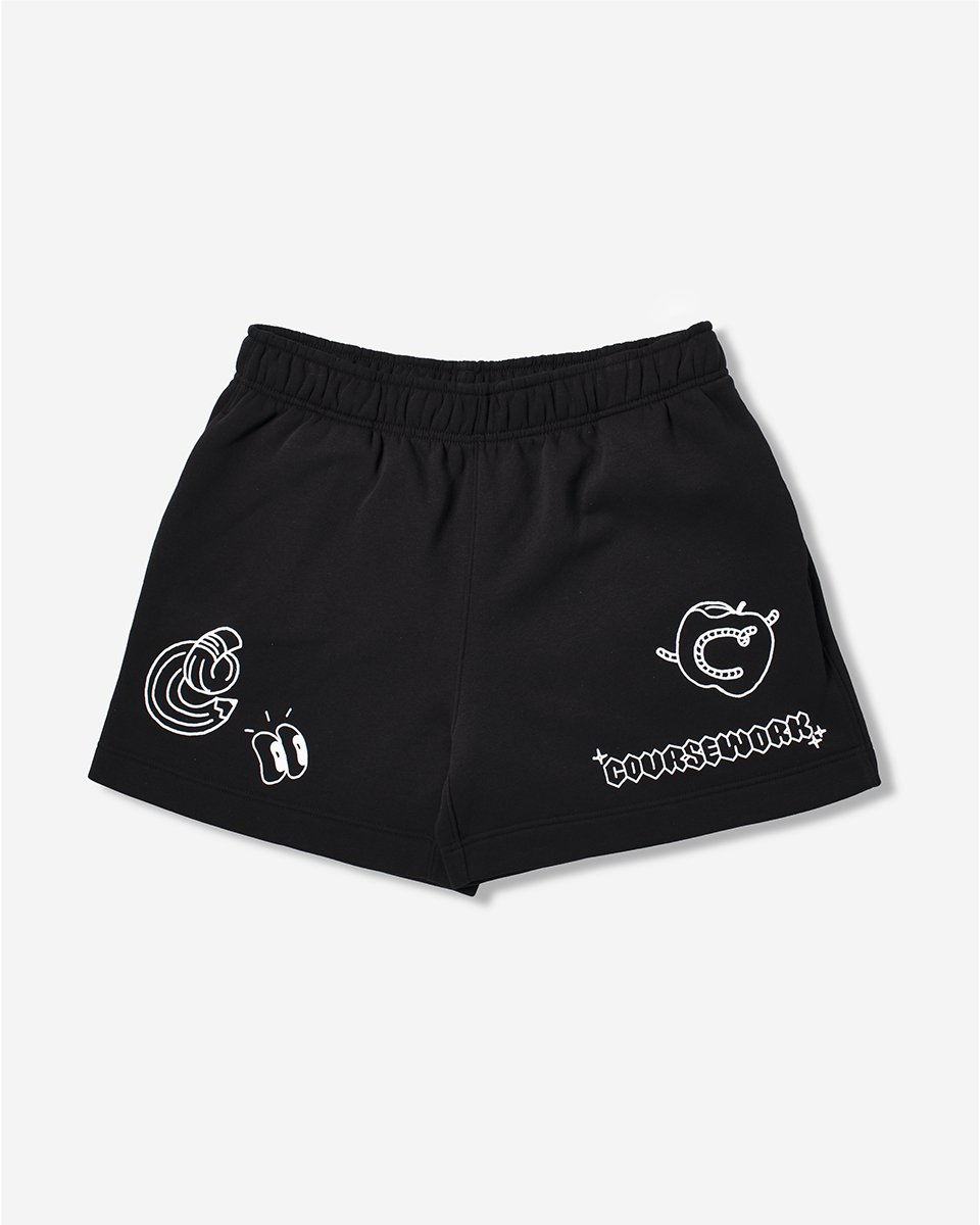 Doodles Shorts - Black - Coursework