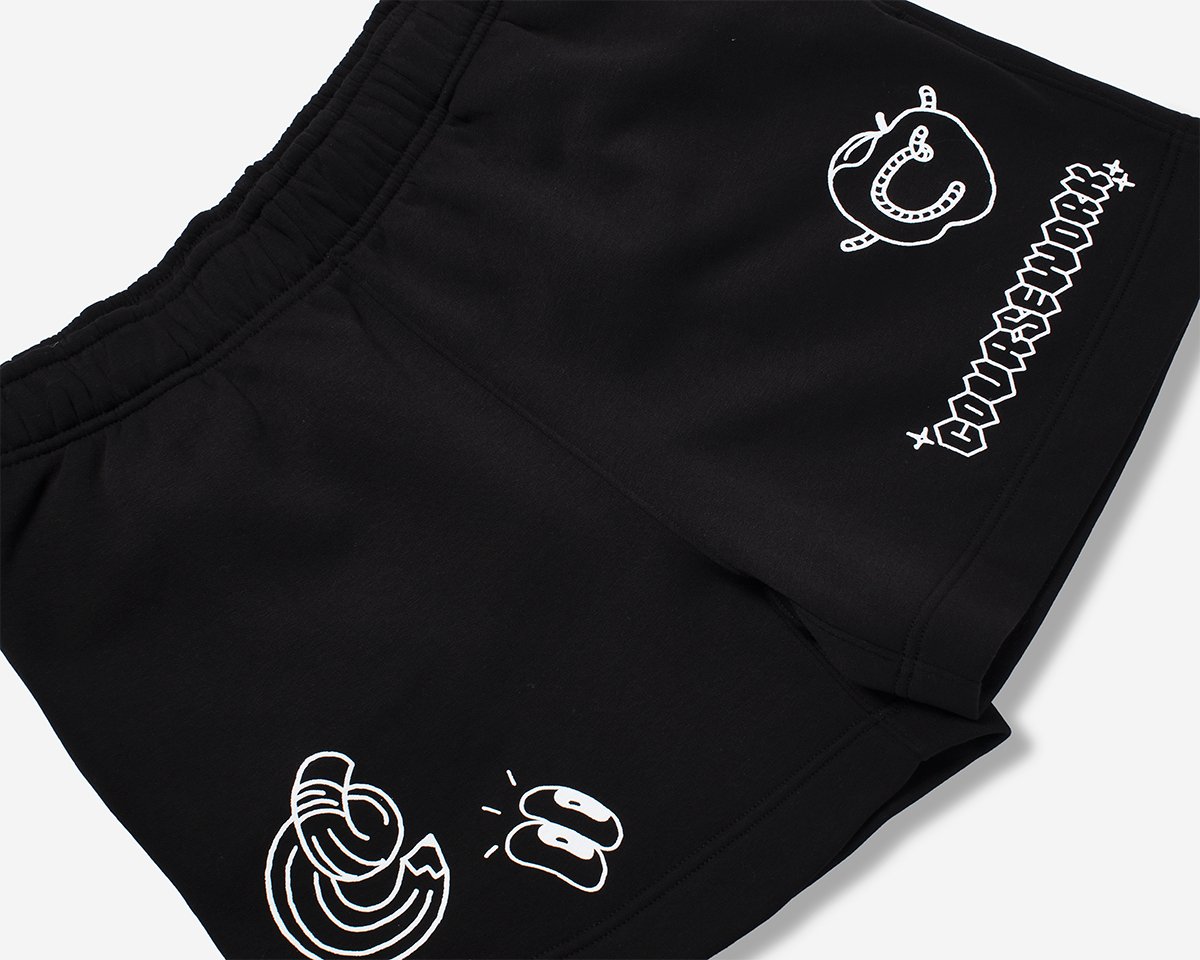 Doodles Shorts - Black - Coursework