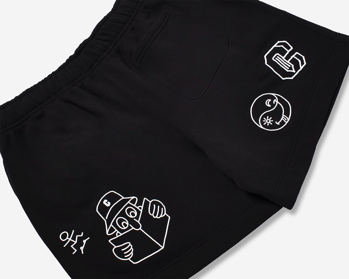 Doodles Shorts - Black - Coursework