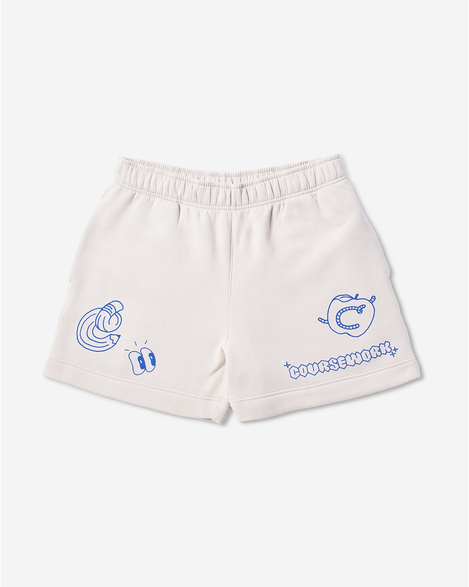 Doodles Shorts - Cream - Coursework