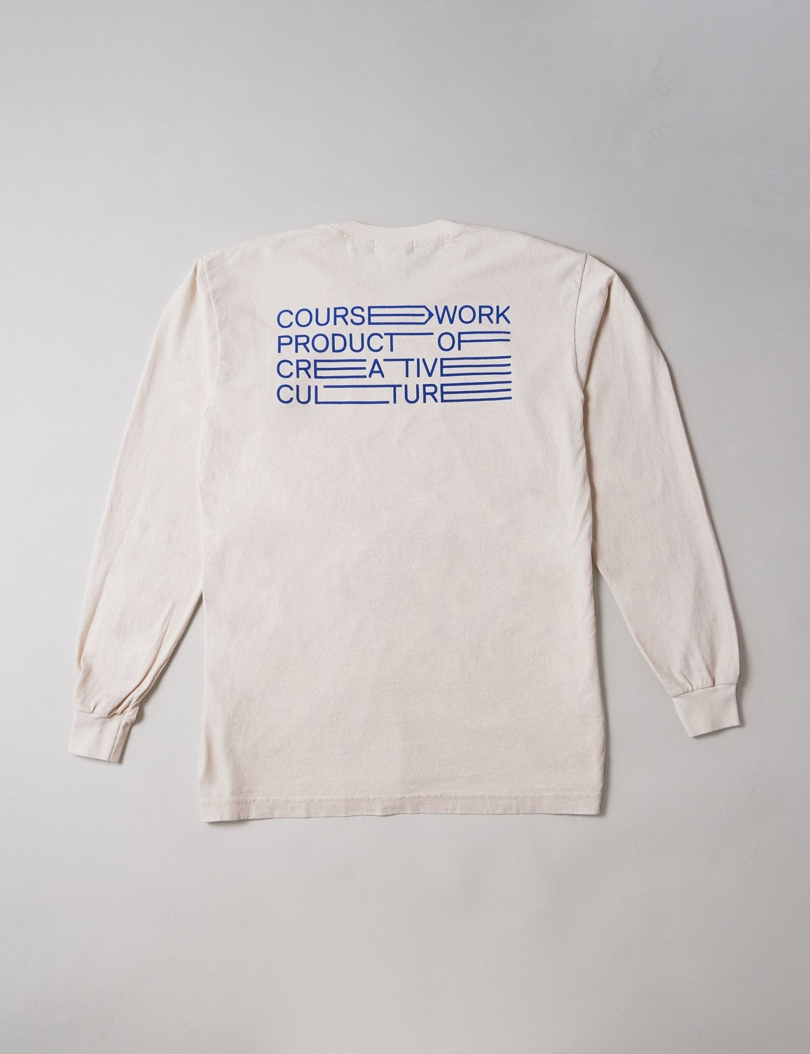 Full Width Text Long Sleeve - Natural - Coursework