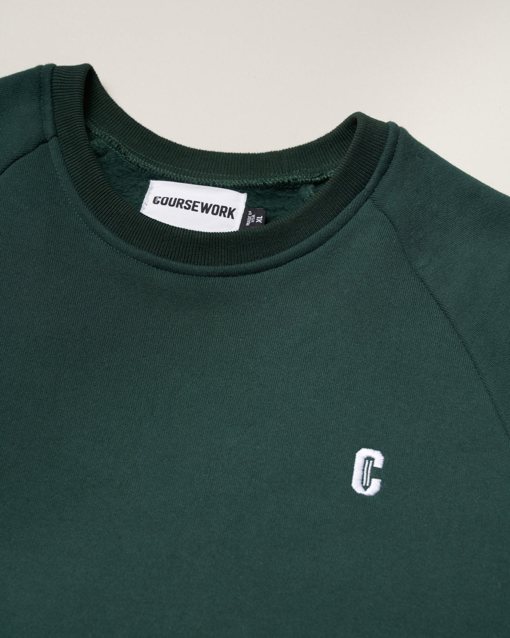 Icon Crewneck Sweatshirt - Forest Green - Coursework